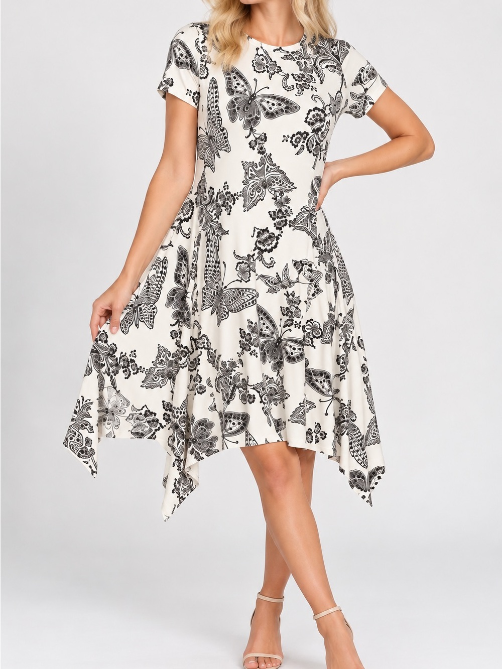 NWT Johnny Was Janie Favorite Butterfly Boho Handkerchief Dress Size Small